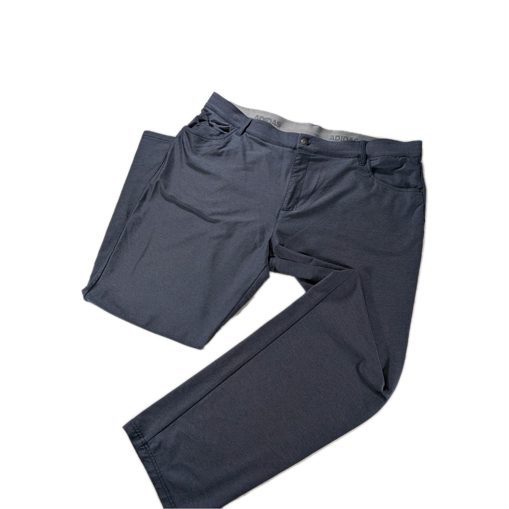 Adidas Performance Heather Golf Pants Mens 40x32 Blue/Grey Stretch